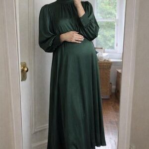 Elegant Green Maternity Dress size 3, large